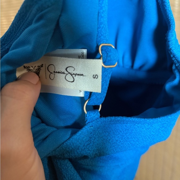 Vibrant Turquoise One-Piece Swimsuit by Jessica Simpson - Picture 3 of 3